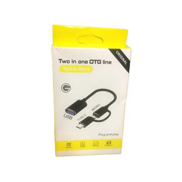 [956] Cable Otg tow in one otg line