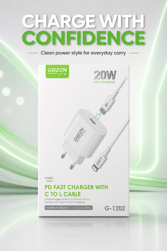 [038] Green Chargeur Iphone Lightnin 1202