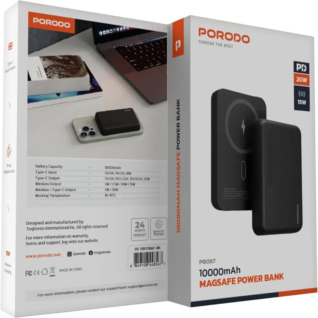 [250] Porodo Power Bank Magsafe PB067