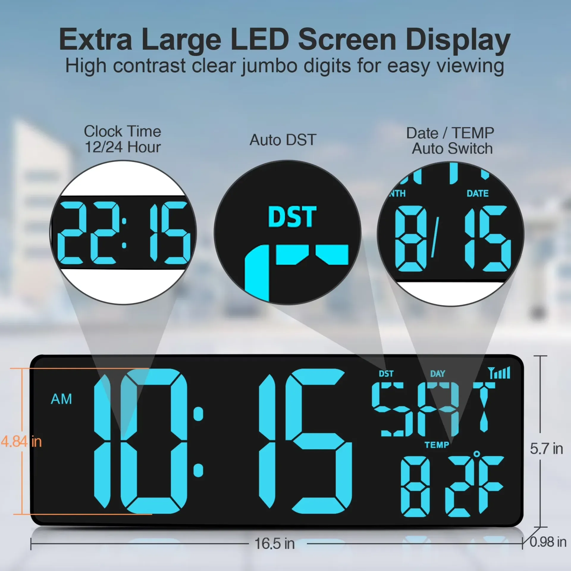 Xo Clock 16.1 Inch